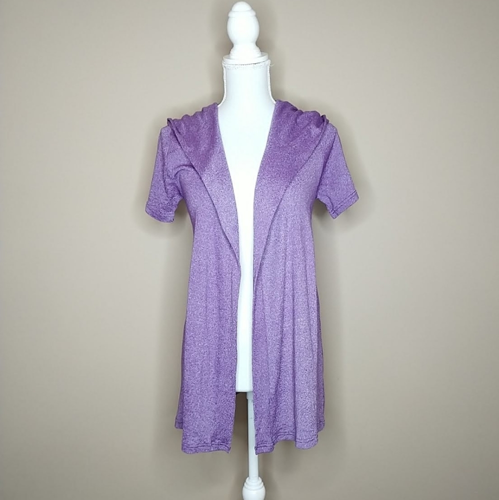 Michael Stars Purple hoodie cardigan
